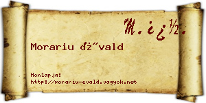 Morariu Évald névjegykártya